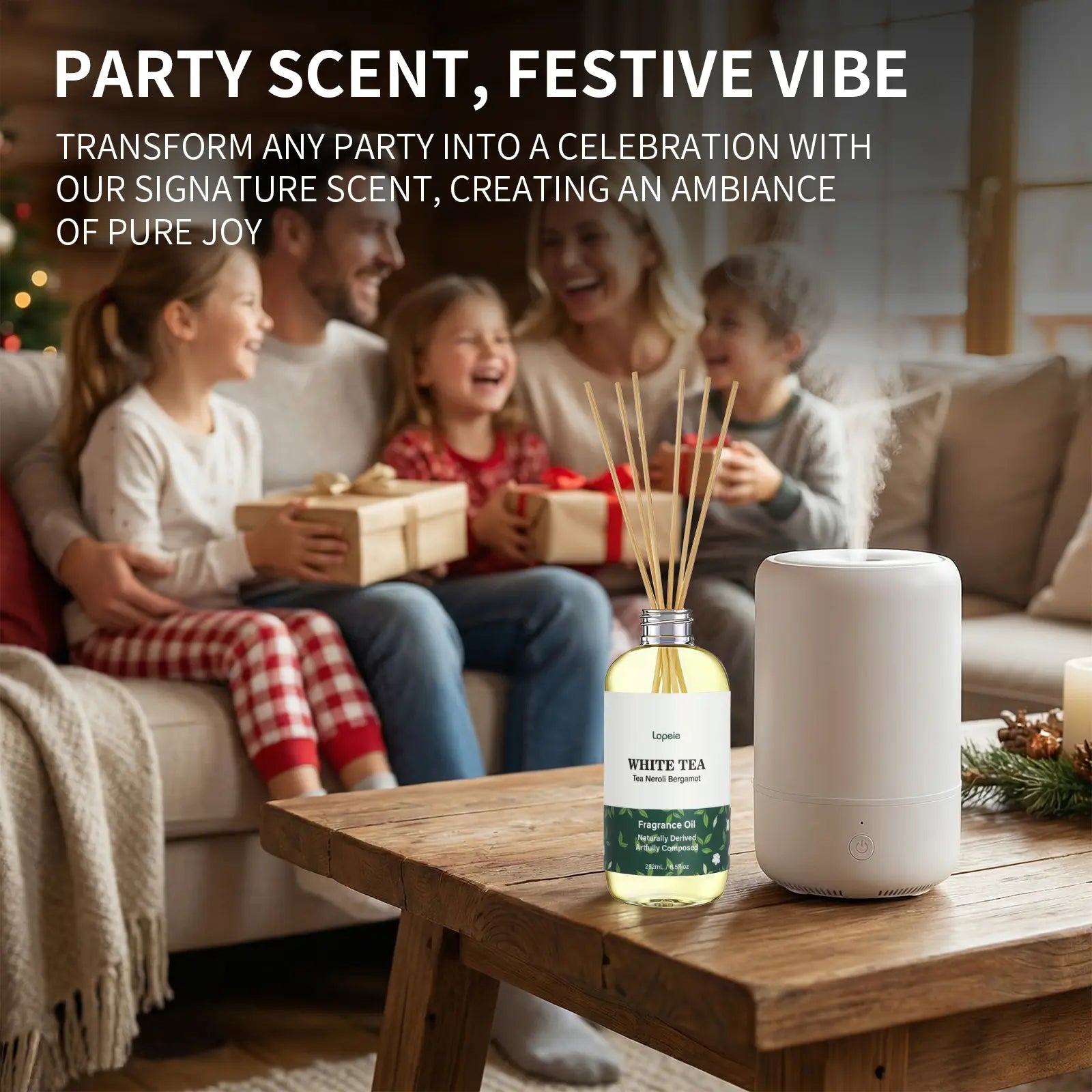Lopeie Hotel Diffuser Oil Refill Inspired by the Ritz-Carlton Hotel - 118Ml 4.1 Fl Oz - Aromatherapy Essential Oil-White Tea, Neroli & Bergamot – Ideal for Ultrasonic and Waterless Diffusers Pleasant Fragrant