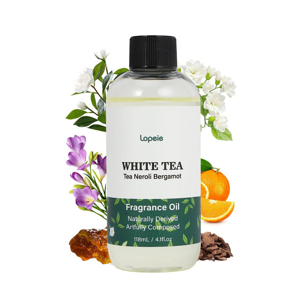 Lopeie Hotel Diffuser Oil Refill Inspired by the Ritz-Carlton Hotel - 118Ml 4.1 Fl Oz - Aromatherapy Essential Oil-White Tea, Neroli & Bergamot – Ideal for Ultrasonic and Waterless Diffusers Pleasant Fragrant