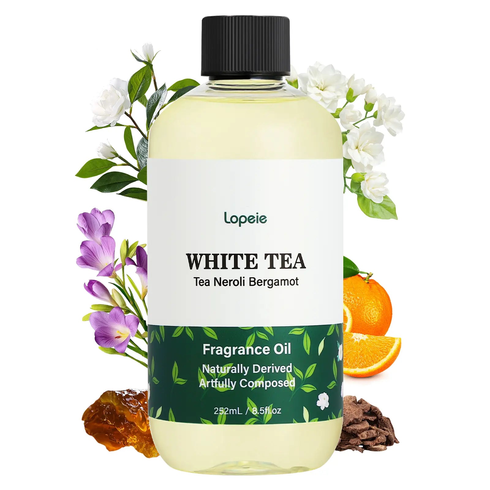 Lopeie Hotel Diffuser Oil Refill Inspired by the Ritz-Carlton Hotel - 118Ml 4.1 Fl Oz - Aromatherapy Essential Oil-White Tea, Neroli & Bergamot – Ideal for Ultrasonic and Waterless Diffusers Pleasant Fragrant