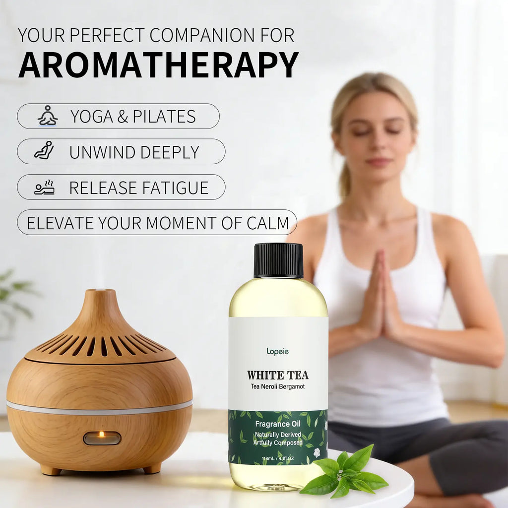 Lopeie Hotel Diffuser Oil Refill Inspired by the Ritz-Carlton Hotel - 118Ml 4.1 Fl Oz - Aromatherapy Essential Oil-White Tea, Neroli & Bergamot – Ideal for Ultrasonic and Waterless Diffusers Pleasant Fragrant